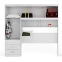 Ver imagem 2 de Guarda Roupa de Casal Branco Com Cabeceira Baú Interno + Base Cama Box de Casal + C