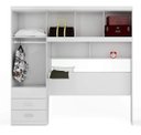 Ver imagem 2 de Guarda Roupa de Casal Branco Com Cabeceira Baú Interno + Base Cama Box de Casal + C