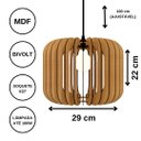 Ver imagem 6 de Luminária Teto tipo Pendente PADUA MDF - Completa