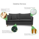 Ver imagem 5 de Sofá Living Kassia 2 Lugares 1,84m Veludo Cores Lansofbr Cores Verde