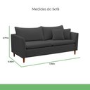 Ver imagem 4 de Sofá Living Kassia 2 Lugares 1,84m Veludo Cores Lansofbr Cores Verde