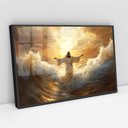 Ver imagem 2 de Quadro Decorativo Jesus sobre As Águas em Fúria Sala Quarto Casa Escritório