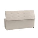 Ver imagem 3 de Calçadeira Recamier Baú Casal 1,40m Berlim Suede - Pallazio Cor Bege