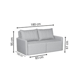 Sofá Cama Dubai Retratil e Reclinavel 3 Lugares em Linho Sofatec - 7