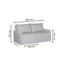 Ver imagem 7 de Sofá Cama Dubai Retratil e Reclinavel 3 Lugares em Linho Sofatec