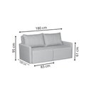 Ver imagem 7 de Sofá Cama Dubai Retratil e Reclinavel 3 Lugares em Linho Sofatec