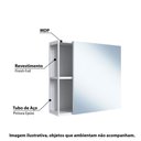 Ver imagem 2 de Armário para Banheiro Industrial com Espelho e 2 Nichos - Branco