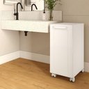 Ver imagem 5 de Balcão Multiuso 8193 com 1 Porta 1 Prateleira 35cm Branco com Rodízios Bertolini
