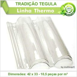 Telha Pet Transparente Tradição Tegula 291 Kit 25 Telha(S) - 2