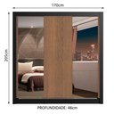 Ver imagem 4 de Guarda-roupa Casal Madesa Lyon Plus 3 Portas de Correr com Espelhos 4 Gavetas