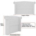 Ver imagem 2 de Cabeceira para Cama Box Casal 182cm Kendi Linho Off White com Bege - Sallar Home