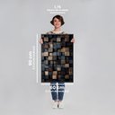 Ver imagem 3 de Quadro Decorativo Contemporâneo Blocos Tons Terrosos 1 Tela 60x90 para Quarto Hall