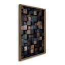 Ver imagem 2 de Quadro Decorativo Contemporâneo Blocos Tons Terrosos 1 Tela 60x90 para Quarto Hall