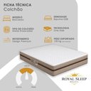 Ver imagem 4 de Cama Box Casal Sintético + Colchão Molas Ensacadas Royal Sleep Bioclassic 138x188x59 Cor:Preto