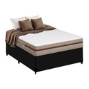 Ver imagem 1 de Cama Box Casal Sintético + Colchão Molas Ensacadas Royal Sleep Bioclassic 138x188x59 Cor:Preto
