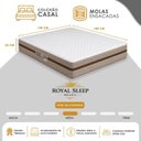 Ver imagem 2 de Cama Box Casal Sintético + Colchão Molas Ensacadas Royal Sleep Bioclassic 138x188x59 Cor:Preto