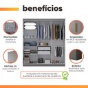 Ver imagem 7 de Guarda Roupas Casal 6 Portas 2 Gavetas Madrid