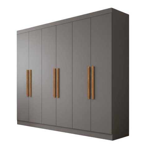 Guarda Roupas Casal 6 Portas 2 Gavetas Madrid