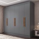 Ver imagem 2 de Guarda Roupas Casal 6 Portas 2 Gavetas Madrid