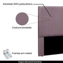 Ver imagem 3 de Cabeceira Decorativa Queen Size 1,60M Erza Veludo Uva - Gran Belo