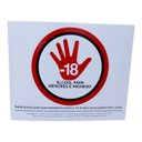 Ver imagem 1 de Placa de Sinalização Proibido Alcool Menores 18 Anos 20x25cm