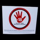 Ver imagem 2 de Placa de Sinalização Proibido Alcool Menores 18 Anos 20x25cm