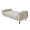 Ver imagem 1 de Recamier Baú Félix Solteiro 195 cm Suede - Doce Sonho Móveis ML/R1/FELIX/195/B/S Bege