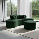 Ver imagem 1 de Sofá Modular Orgânico Monterrey 260cm + Puff Suede Verde