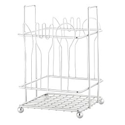 Porta Talheres Prata em Metal 15,5x10x10cm - Metal Click - 3