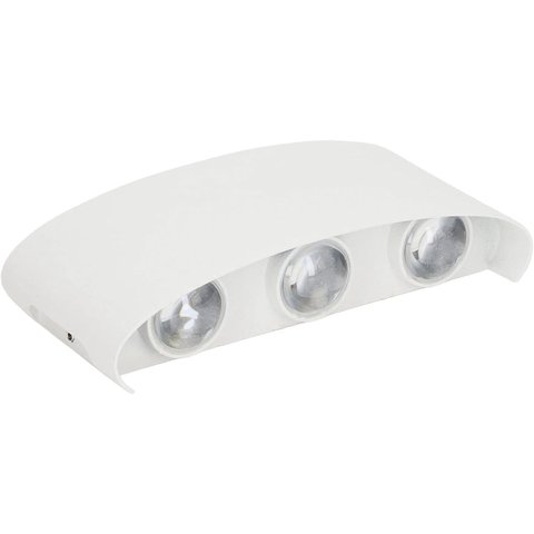 Arandela Luminaria Parede Meia Lua 6w 6 Fachos Decoraçao Iluminaçao Casa Predio Rua Garagem Comercio