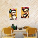 Ver imagem 2 de Kit 2 Quadros Cozinha Cantinho do Café Frida 33x24cm - com Vidro:madeira Branca