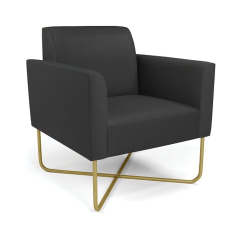 Poltrona Base X Industrial Dourado Marisa Corino D03 - D'Rossi