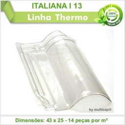 Telha PET Italiana I 13 321 Kit 8 telha(s) - 2
