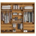 Ver imagem 2 de Guarda Roupa Casal Buriti 6 Portas com Espelho Cinamomo - Santos Andirá