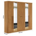 Ver imagem 3 de Guarda Roupa Casal Buriti 6 Portas com Espelho Cinamomo - Santos Andirá
