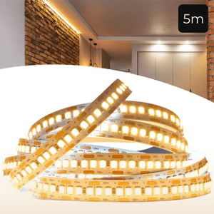 Fita Led 2835 3000k 12v Rolo 5m 240 Leds/m 10mm para Perfil Metálico