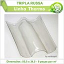 Ver imagem 2 de Telha PET Transparente Tripla Russa 400 Kit 22 Telha(s)