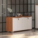 Ver imagem 7 de Mesa em L Joinville e Balcão 4 Portas Freijó Branco