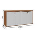 Ver imagem 5 de Mesa em L Joinville e Balcão 4 Portas Freijó Branco