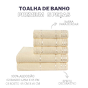 Ver imagem 2 de Jogo de Toalha de Banho 100% Algodão 5 Peças Linha Premium Hipoalergenica:Nude