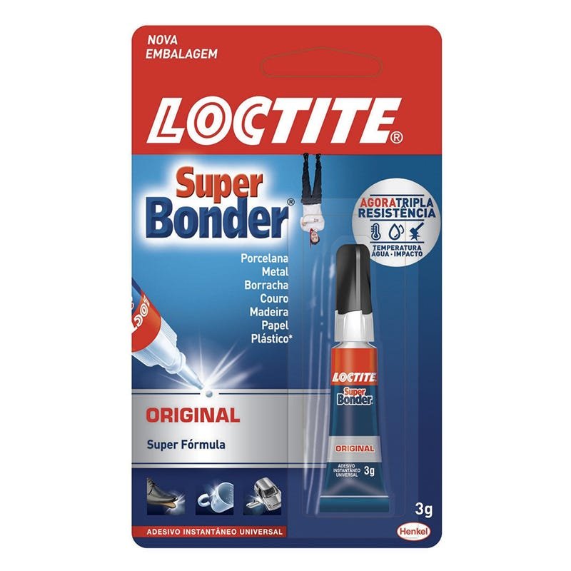 Kit 12 Super Bonder Original 3g Loctite Henkel