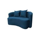 Ver imagem 4 de Sofá Decorativo Montreal 150cm Orgânico Bouclé Azul Marinho