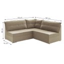 Ver imagem 3 de Sofá de Canto 5 Lugares Renaut Suede Capuccino Mamflex