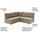 Ver imagem 4 de Sofá de Canto 5 Lugares Renaut Suede Capuccino Mamflex