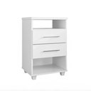 Ver imagem 3 de Mini Cômoda com 2 Nichos Multiuso e 2 Gavetas Branco