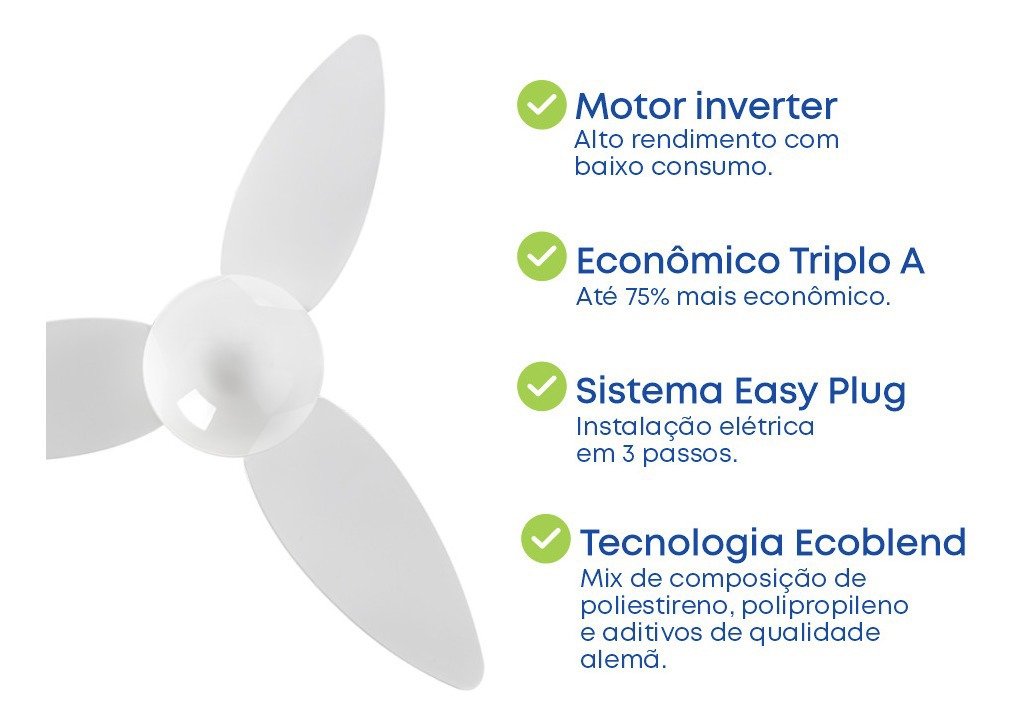 Ventilador de Teto com Controle Remoto Silencioso Ventisol - 3