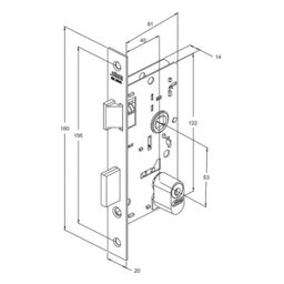 Fechadura Stam 813/21 Interna Roseta Quadrada Rq1 Preto - 2