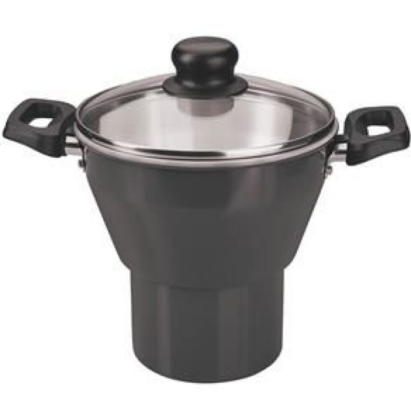 Cuscuzeira Tramontina Caribe em Alumínio Preta  16 cm - 1