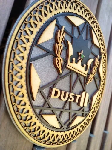 Placa Em Relevo Csgo Dust 2 Counter Strike MDF 29cm - 2