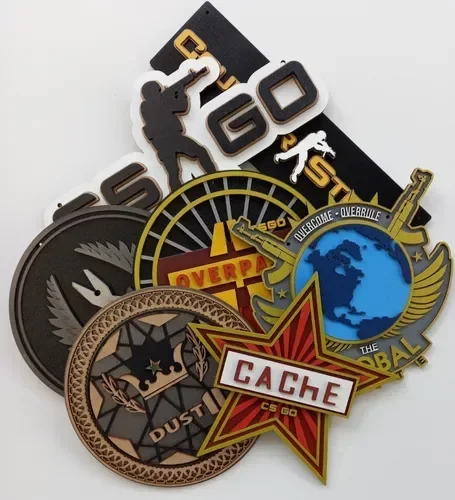 Placa Em Relevo Csgo Dust 2 Counter Strike MDF 29cm - 3